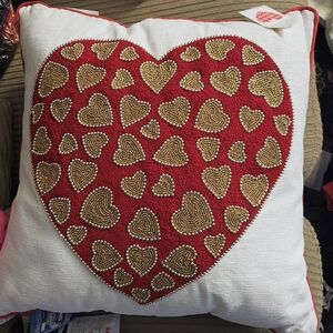 Heart Patterned Decorative Pillow